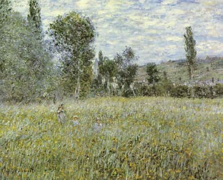 Claude Monet Across the Meadow china oil painting image